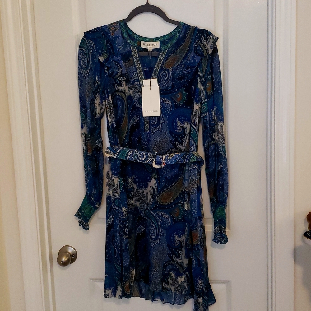 Hale Bob Los Angeles Pasley Long Sleeves Dress Size XS